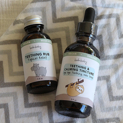Balm Baby Teething & Calming Tincture – Natural, Organic, Vegan (2-Pack)