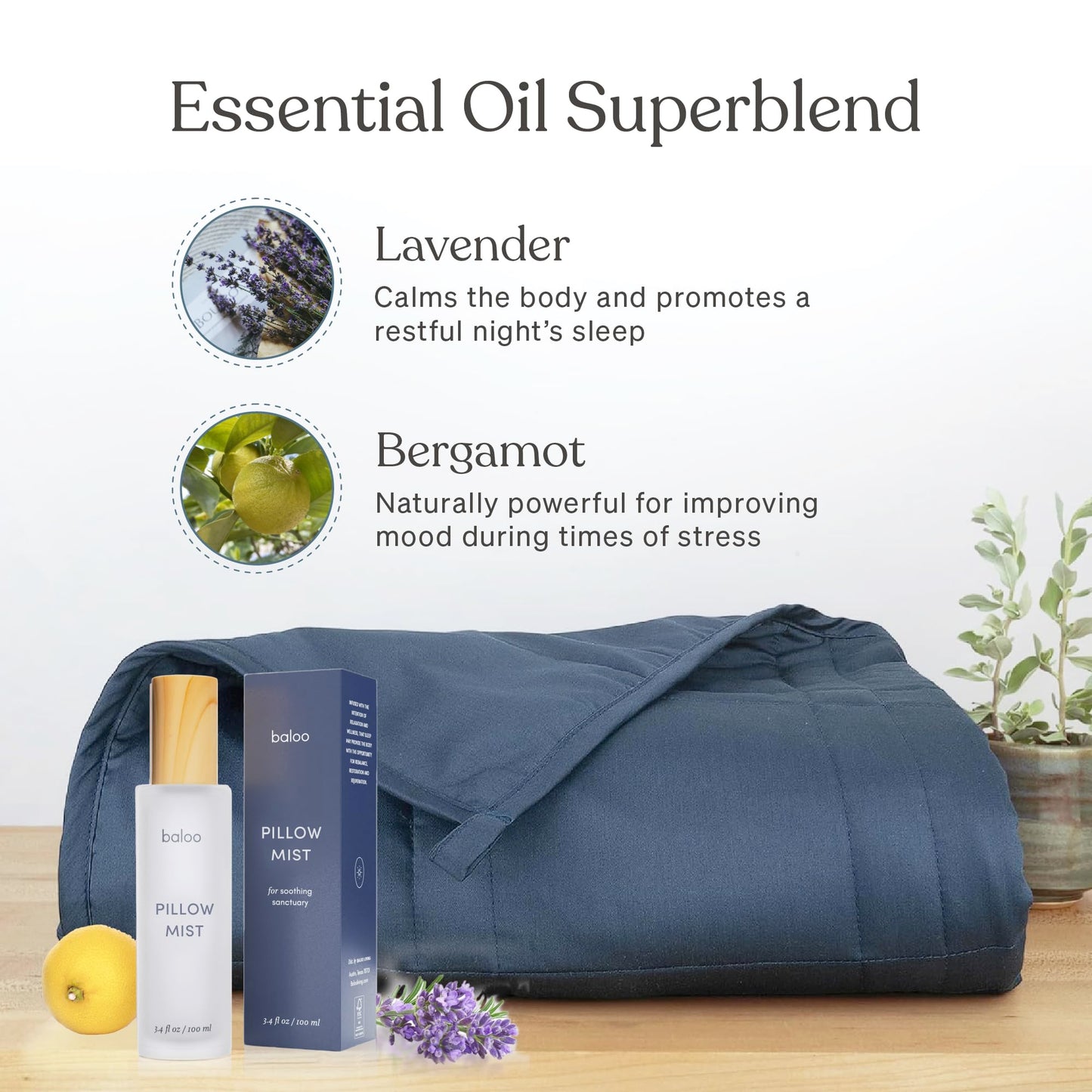 Baloo Pillow Mist – Natural Sleep Spray with Lavender & Bergamot (100ml)