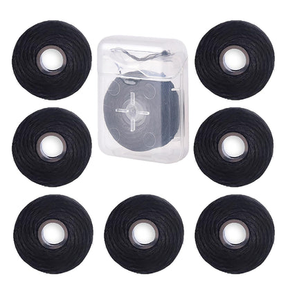 Bamboo Charcoal Dental Floss 8-Pack – Mint, 50M, Built-in Spool (Black)