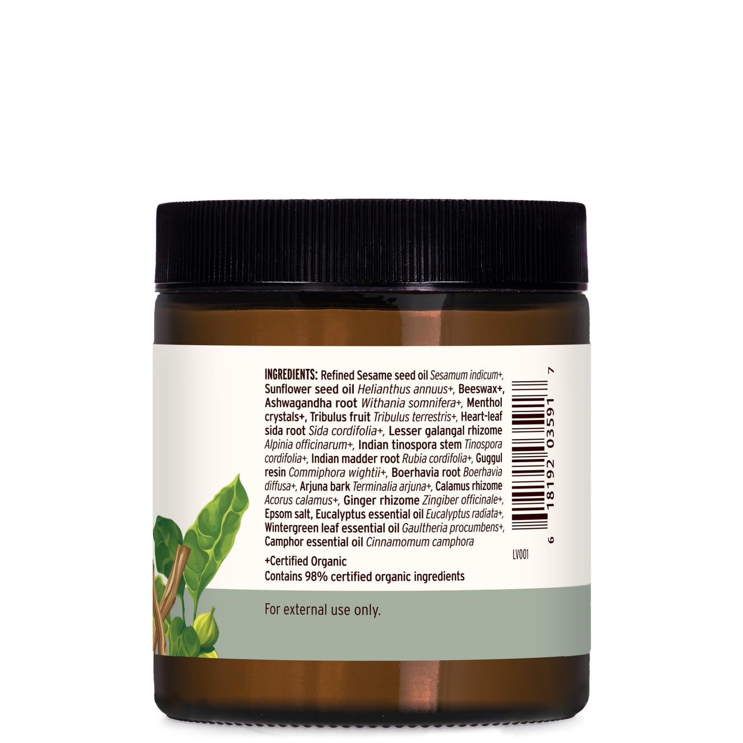 Banyan Botanicals Muscle Balm – Organic Ashwagandha & Epsom Salt 4oz