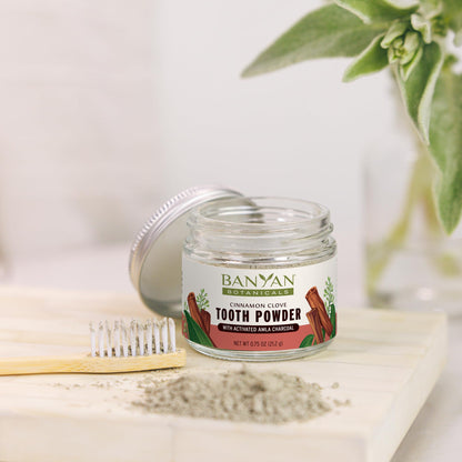 Banyan Botanicals Cinnamon Clove Tooth Powder – Fluoride-Free Ayurvedic Toothpaste