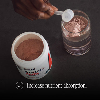 BARE PERFORMANCE NUTRITION Strong Reds Superfood Powder – Digestive Enzymes, Antioxidants, Energy | 30 Servings