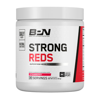 BARE PERFORMANCE NUTRITION Strong Reds Superfood Powder - Strawberry, 30 Servings