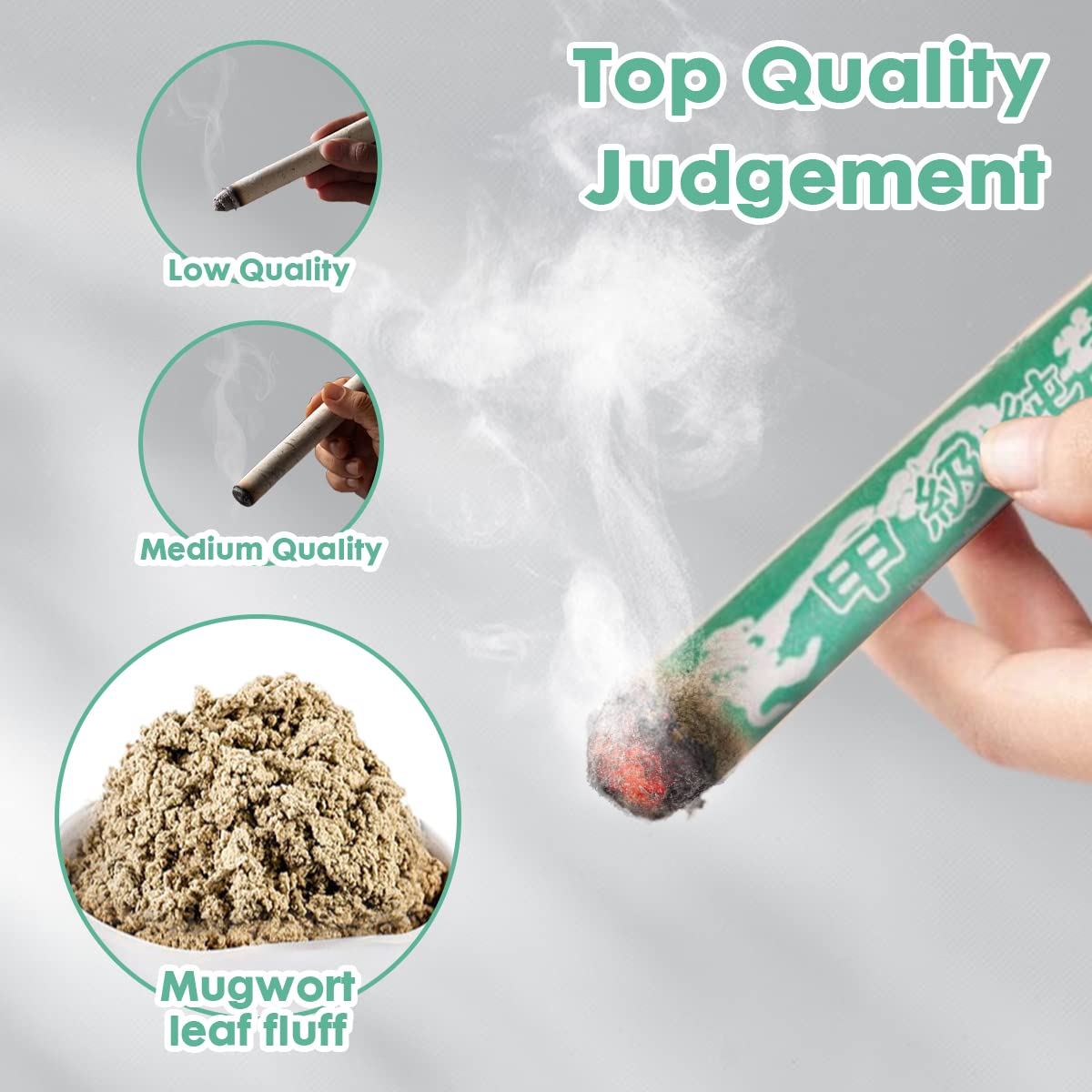 Barelove 10 Rolls Pure Moxa Sticks – Handmade Mugwort Moxibustion, 8\" Long