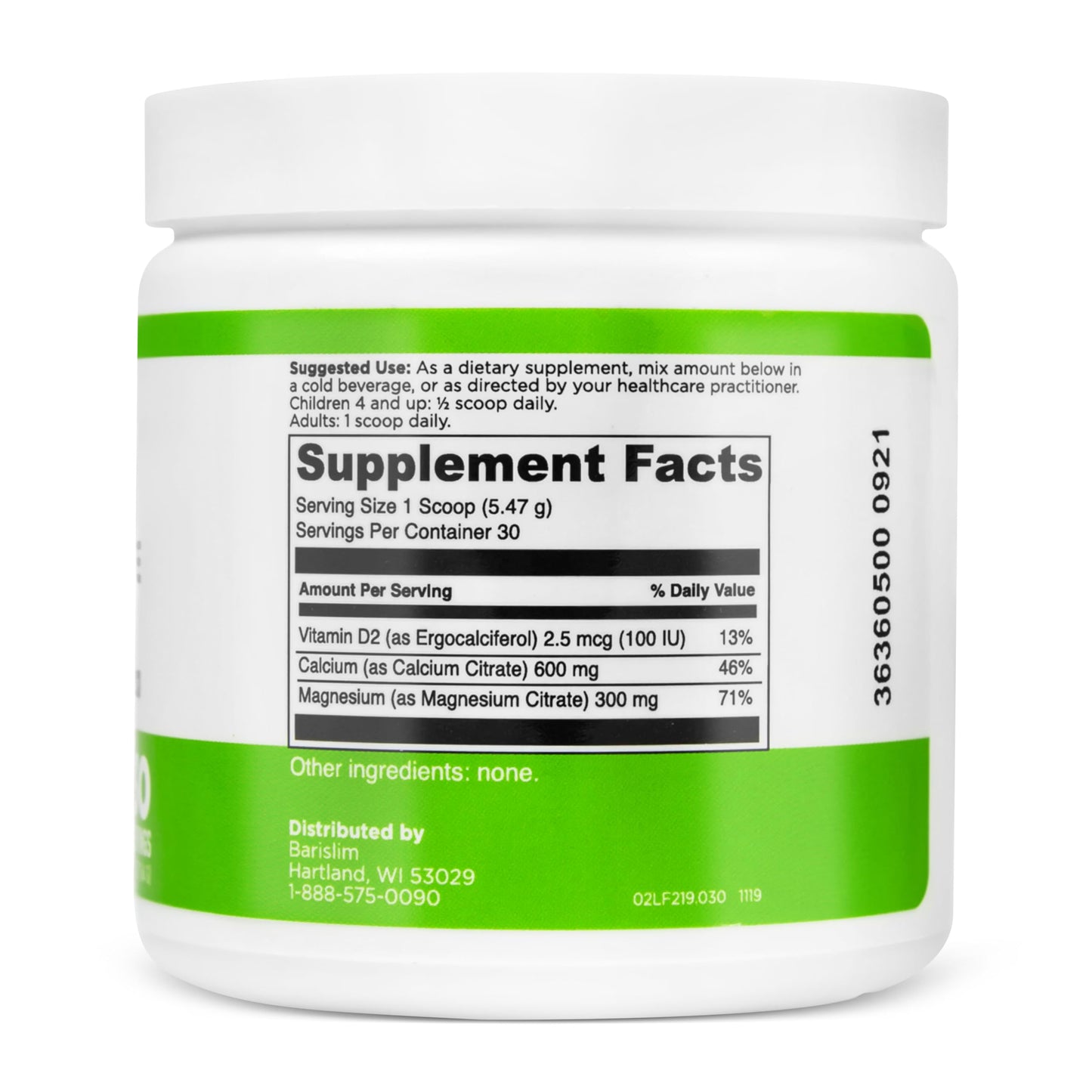 BariSlim Bariatric Calcium Citrate Powder – Post-Weight Loss Surgery Support | 600 mg, 30 Servings
