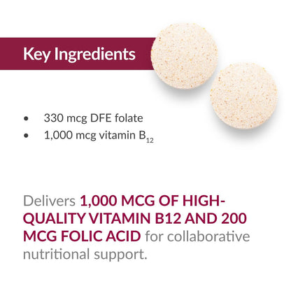 Bariatric Advantage B-12 Speedy Melts – 1000 mcg B12 + 200 mcg Folic Acid, Peppermint, 30 Count