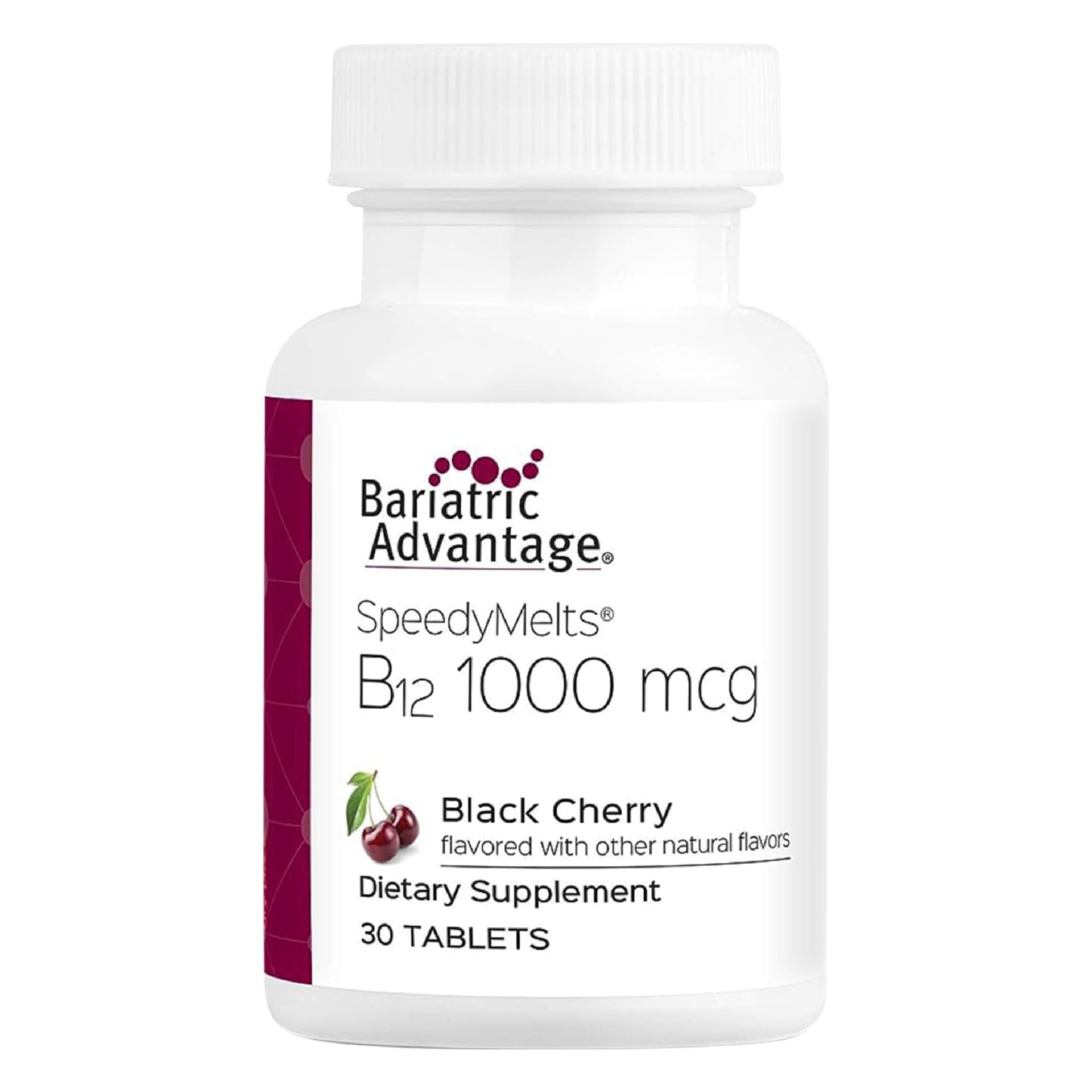 Bariatric Advantage B-12 Speedy Melts - 1000 mcg B12, 200 mcg Folic, Black Cherry, 30 ct