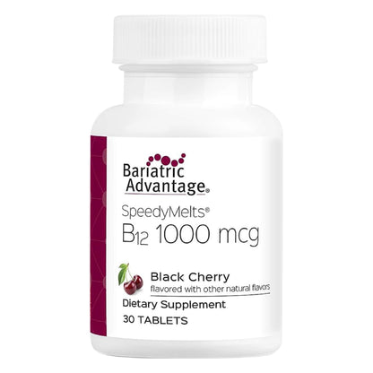Bariatric Advantage B-12 Speedy Melts - 1000 mcg B12, 200 mcg Folic, Black Cherry, 30 ct