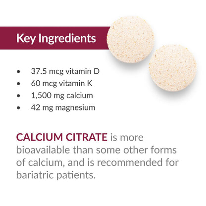 Bariatric Advantage Calcium Citrate Chewable 500 mg – Cinnamon | 270 Count – Post-Surgery Bariatric Calcium Supplement