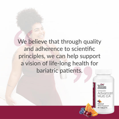 Bariatric Advantage Chewable Advanced Multi EA – High Potency Bariatric Multivitamin, Mixed Fruit, 60 Count