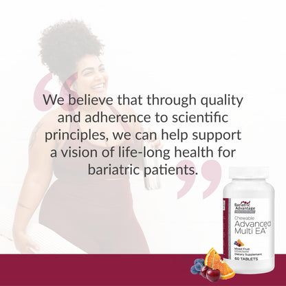 Bariatric Advantage Chewable Advanced Multi EA – High Potency Bariatric Multivitamin, Mixed Fruit, 60 Count