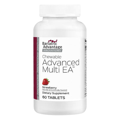 Bariatric Advantage Chewable Advanced Multi EA – High Potency Daily Multivitamin with Iron for Bariatric Surgery Patients – Strawberry Flavor – 60 Count