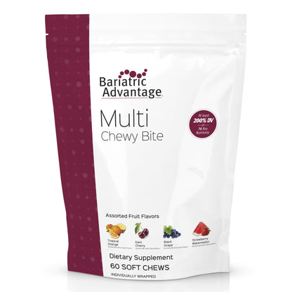 Bariatric Advantage Multi Chewy Bite – Soft Chew Multivitamin for Bariatric Surgery Patients | 60 Count
