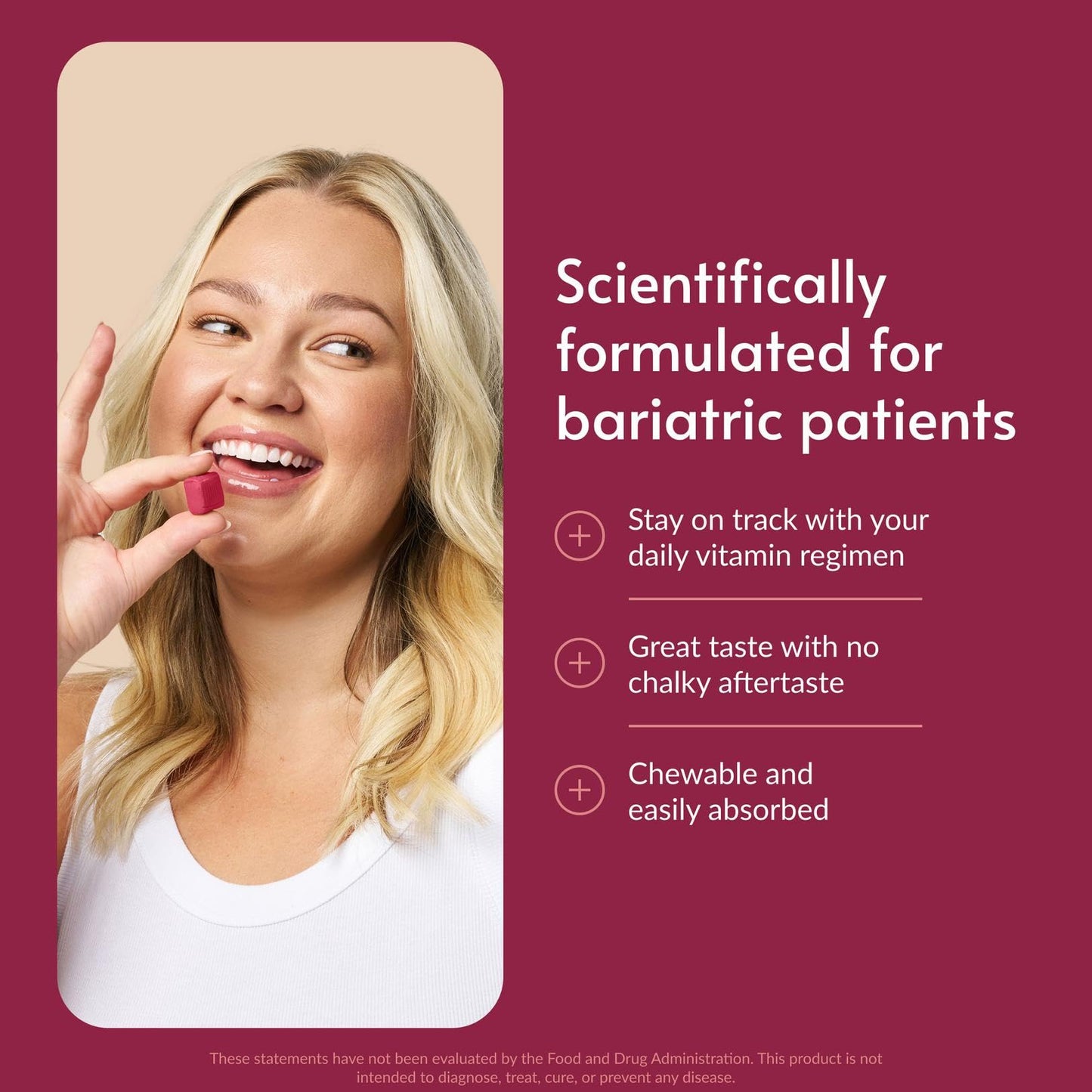 Bariatric Advantage Multi Chewy Bite – Soft Chew Multivitamin for Bariatric Surgery Patients | 60 Count