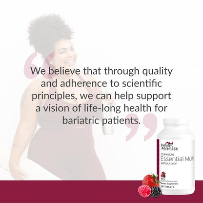 Bariatric Advantage Chewable Multivitamin Without Iron – Berry, 180 Count