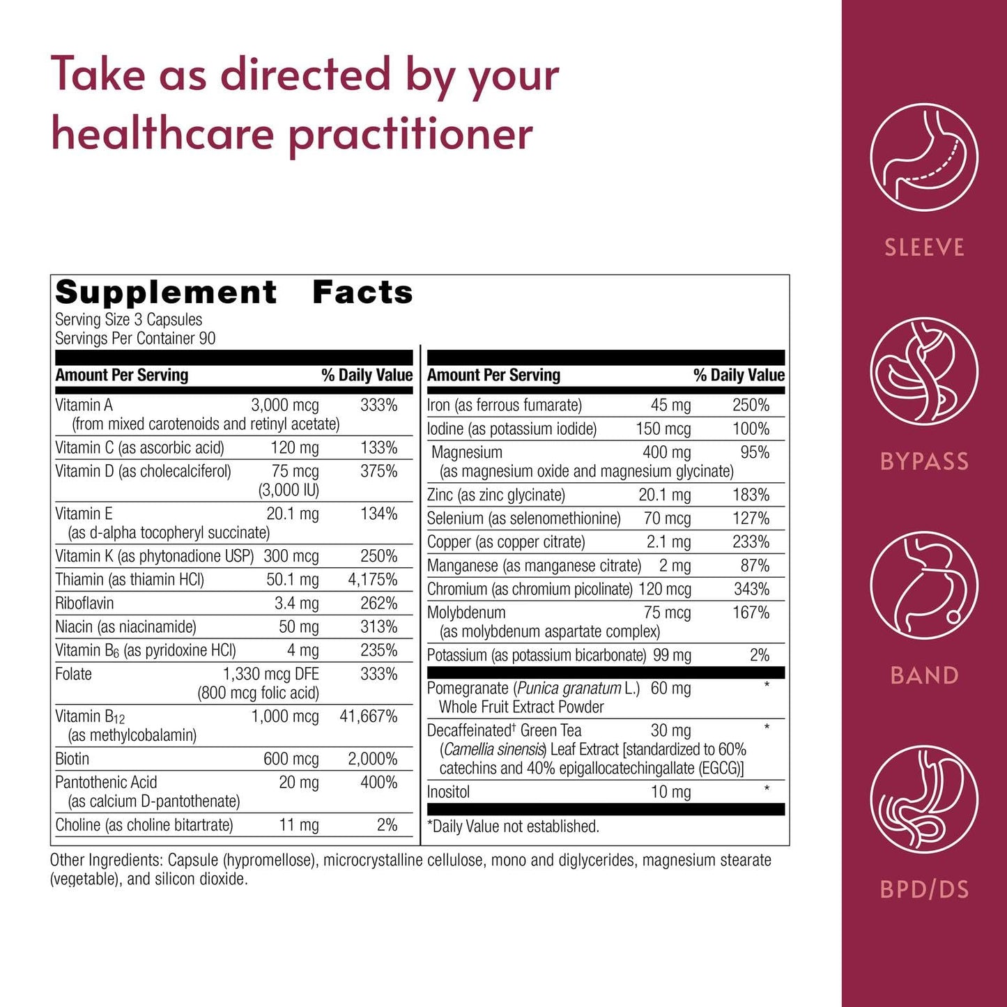 Bariatric Advantage Ultra Multi with Iron – Capsule Multivitamin for Bariatric Support (270 Capsules)