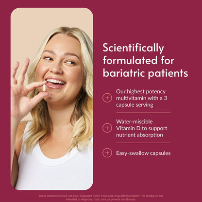 Bariatric Advantage Ultra Multi with Iron – Capsule Multivitamin for Bariatric Support (270 Capsules)