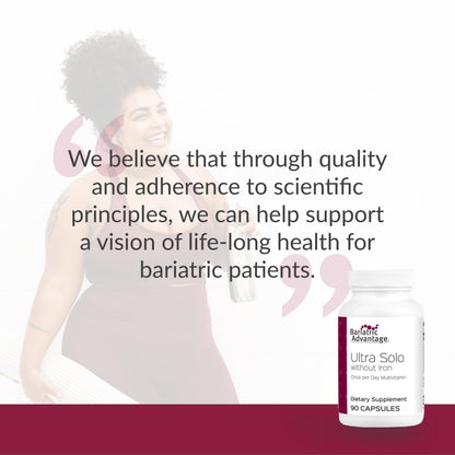 Bariatric Advantage Ultra Solo Without Iron – Once-Per-Day Bariatric Multivitamin (Gluten-Free) – 90 Count
