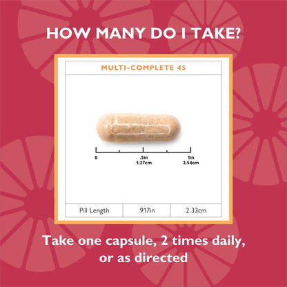 Celebrate Vitamins Multi-Complete 45mg Iron – Bariatric Multivitamin (180 Capsules)
