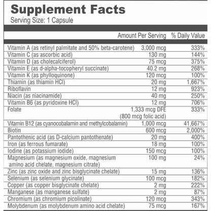 BariatricPal Multivitamin ONE — 1 Daily Capsule with 18 mg Iron | 90 Count