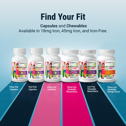 BariatricPal Multivitamin ONE – 1 Daily Capsule with 45 mg Iron | 90 Count