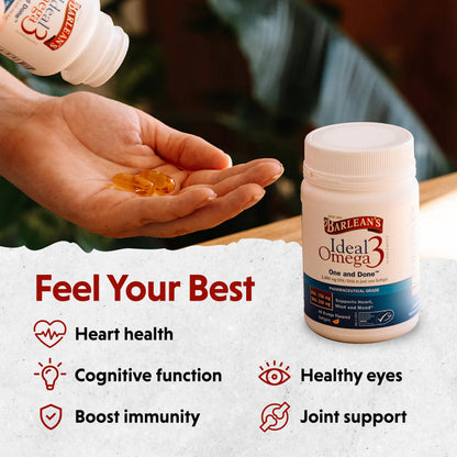 Barlean's Ideal Omega-3 Fish Oil Softgels 1000 mg – Orange Flavor, 60 ct
