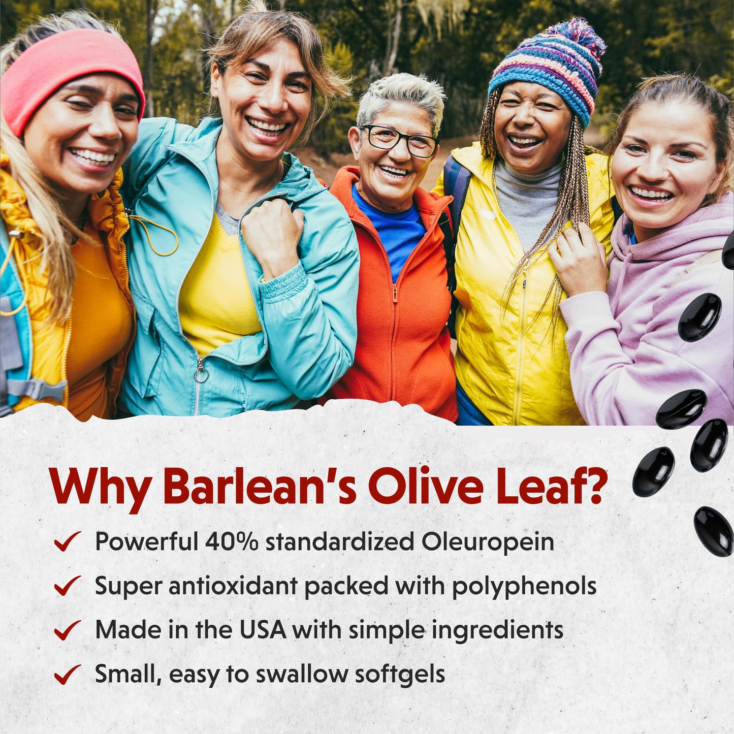 Barlean's Olive Leaf Complex Supplements – Immune Support Softgels, 95 mg Oleuropein, 120 Count