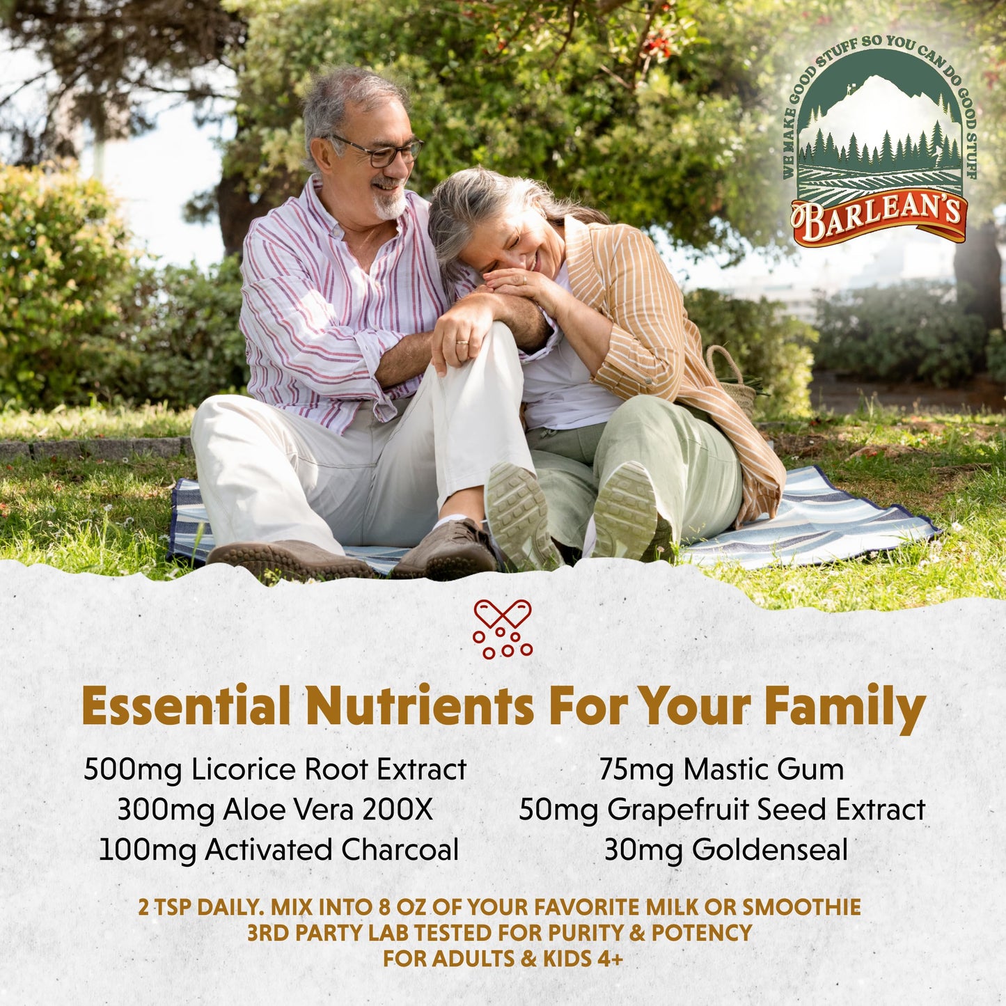 Barlean's Stomach Repair Gut Health Powder – Detox & Digestive Support (Vanilla Chai, 6.35 oz)