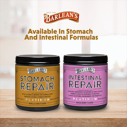 Barlean's Stomach Repair Gut Health Powder – Detox & Digestive Support (Vanilla Chai, 6.35 oz)