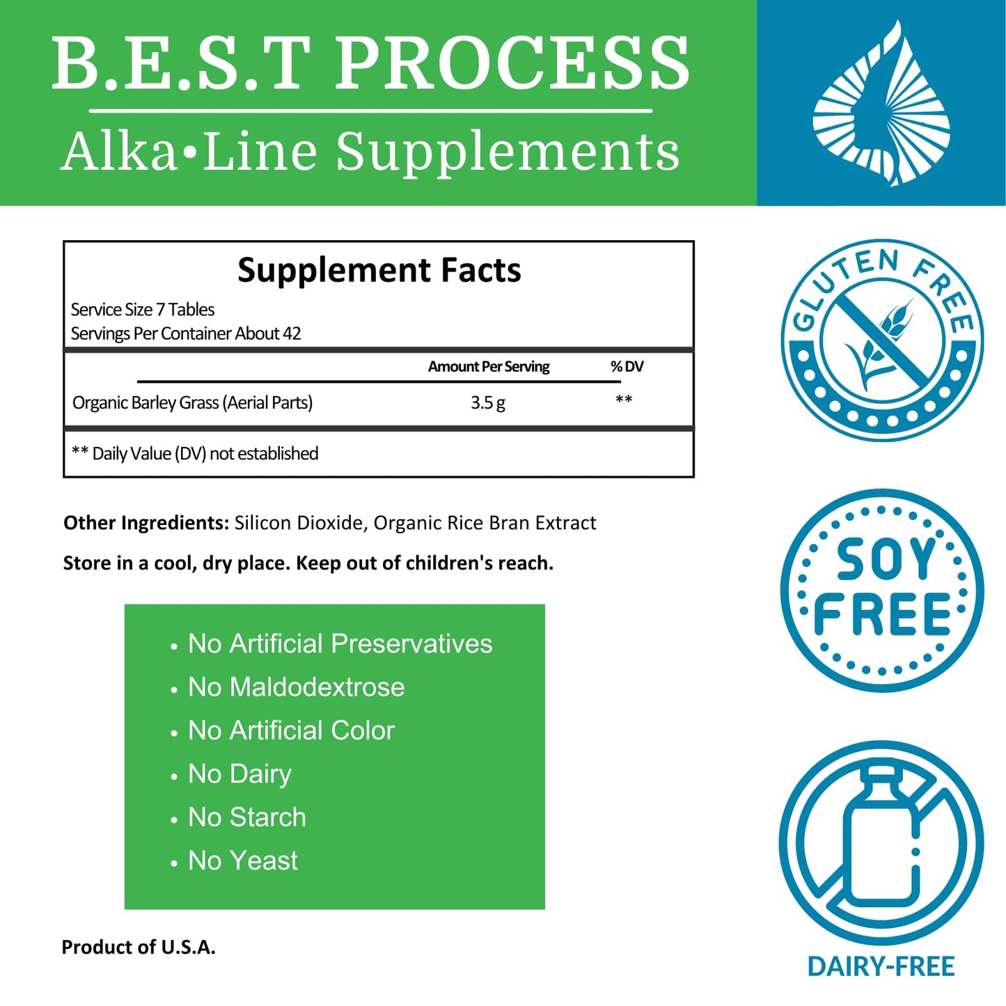 Morter HealthSystem AlkaGreen Tablets - Alkaline Barley Grass