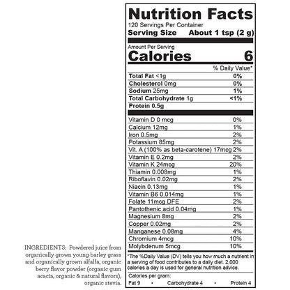 BarleyMax Berry Green Juice Powder – Hallelujah Diet, 8.5 oz (60 Day Supply)