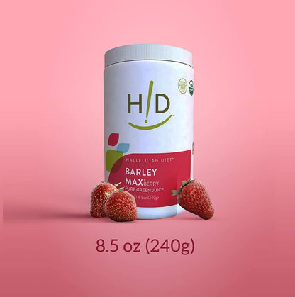 BarleyMax Berry Green Juice Powder – Hallelujah Diet, 8.5 oz (60 Day Supply)
