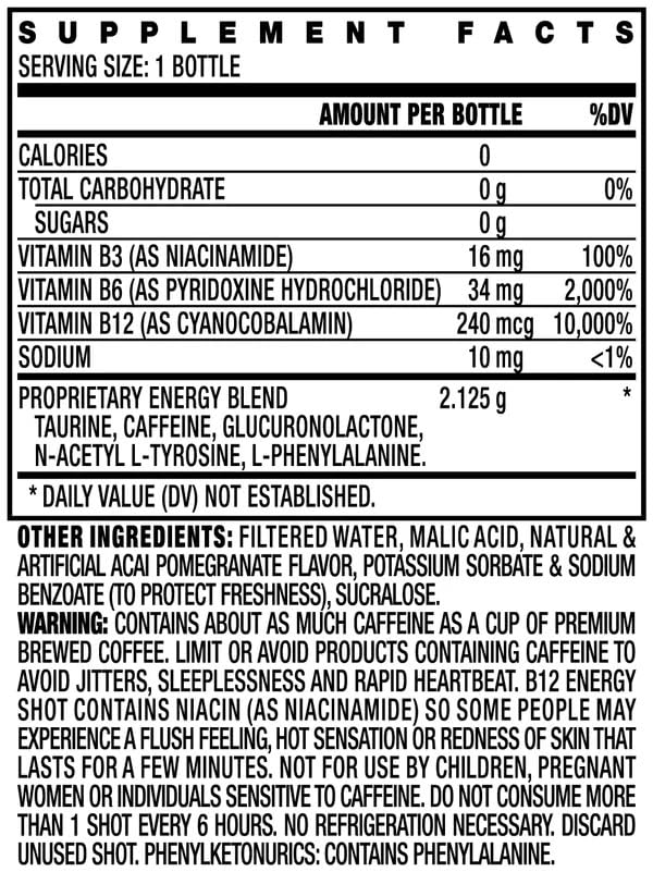 BASED BOX Stacker 2 Vitamin B Complex Energy Shots – Vegan B12 (10,000% DV), 2oz, Pack of 24