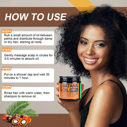 Batana Oil for Hair Growth – 100% Raw Organic Batana Hair Mask from Honduras