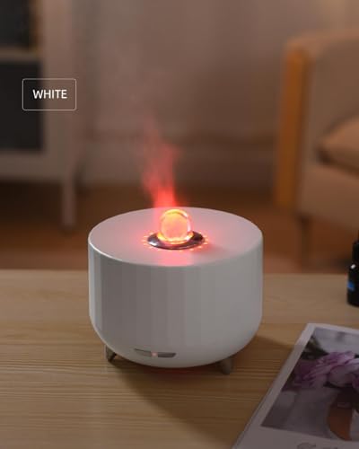 BATULU 300ML Essential Oil Diffuser – White, Humidifier, 7-Color LED Night Light