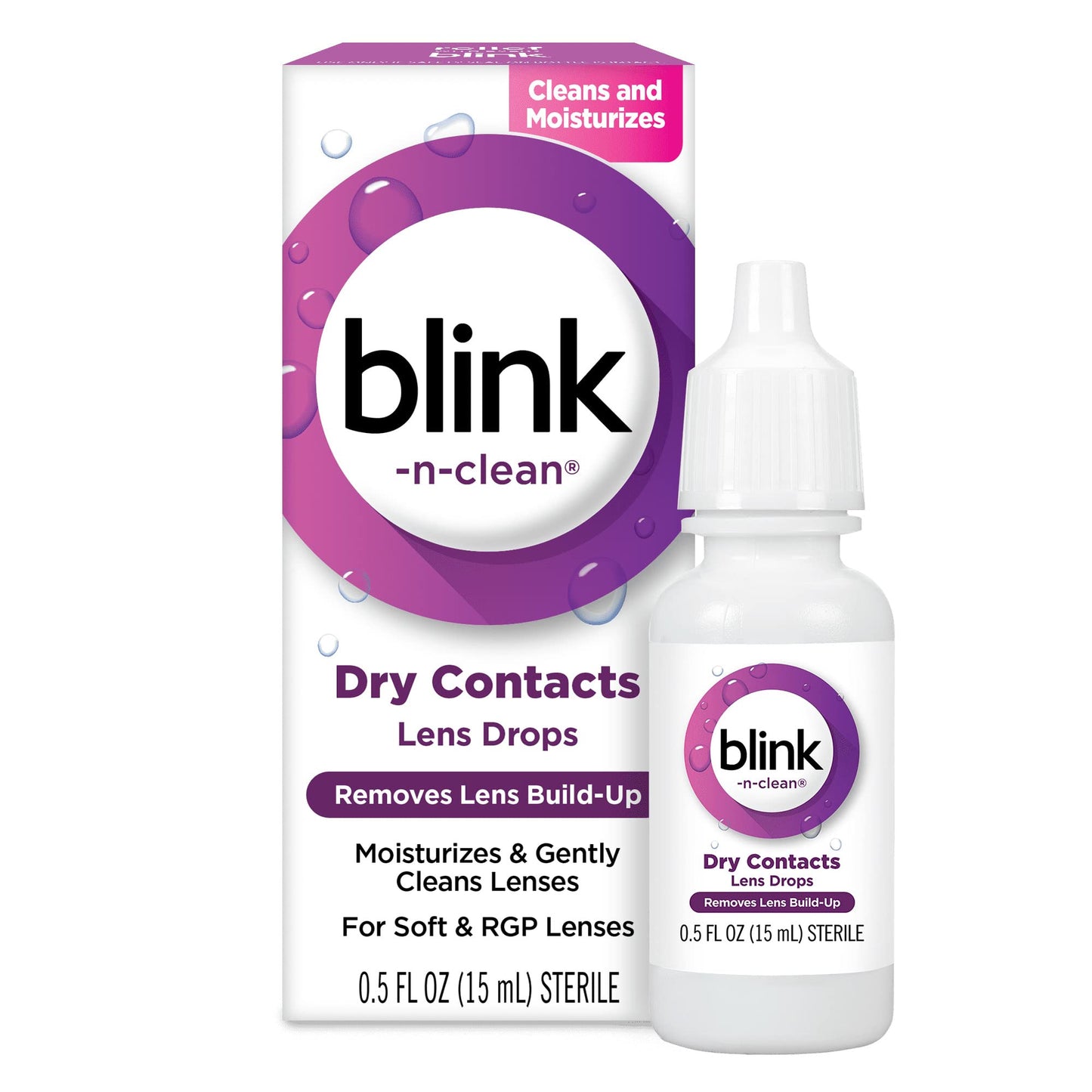 Bausch + Lomb Blink N Clean Dry Contacts Lens Drops – 0.5 fl oz