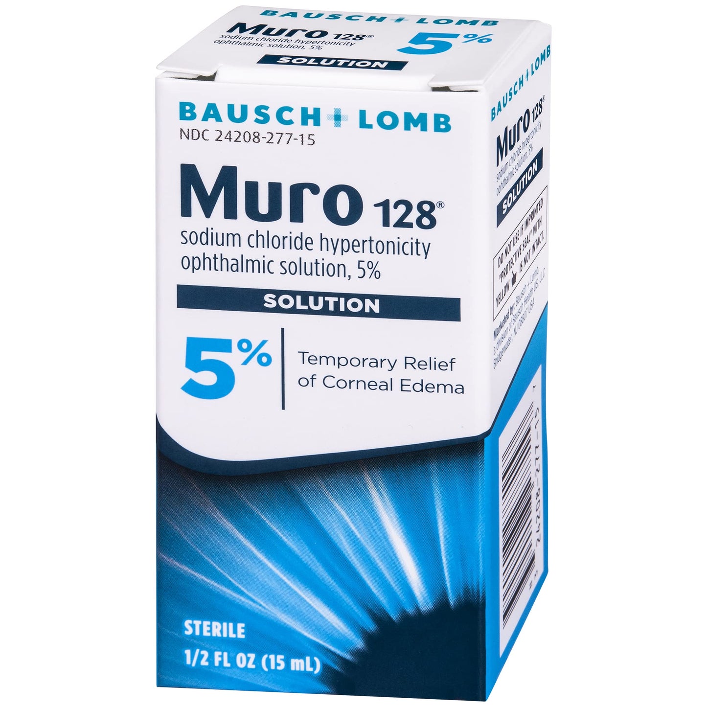 Bausch & Lomb Muro 128 Solution 5% 15 mL (Pack of 2) – Hypertonic Ophthalmic Solution