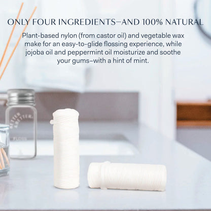 Better & Better Natural Dental Floss Refill Pack – Plant-Based, Vegan, Zero Plastic, 2 Spools