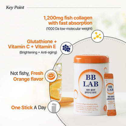 BB LAB Collagen Glutathione White - Low Molecular Korean Stick, Orange Flavor