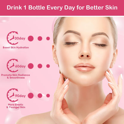BBEEAAUU Collagen Drink 6000 mg Marine Collagen – Liquid Shots for Skin, Hair & Nails