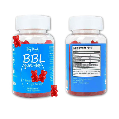 BBL Gummies for Women - Peach Growth Support with Collagen, Biotin & Herbal Blend | Vegan & Cruelty-Free