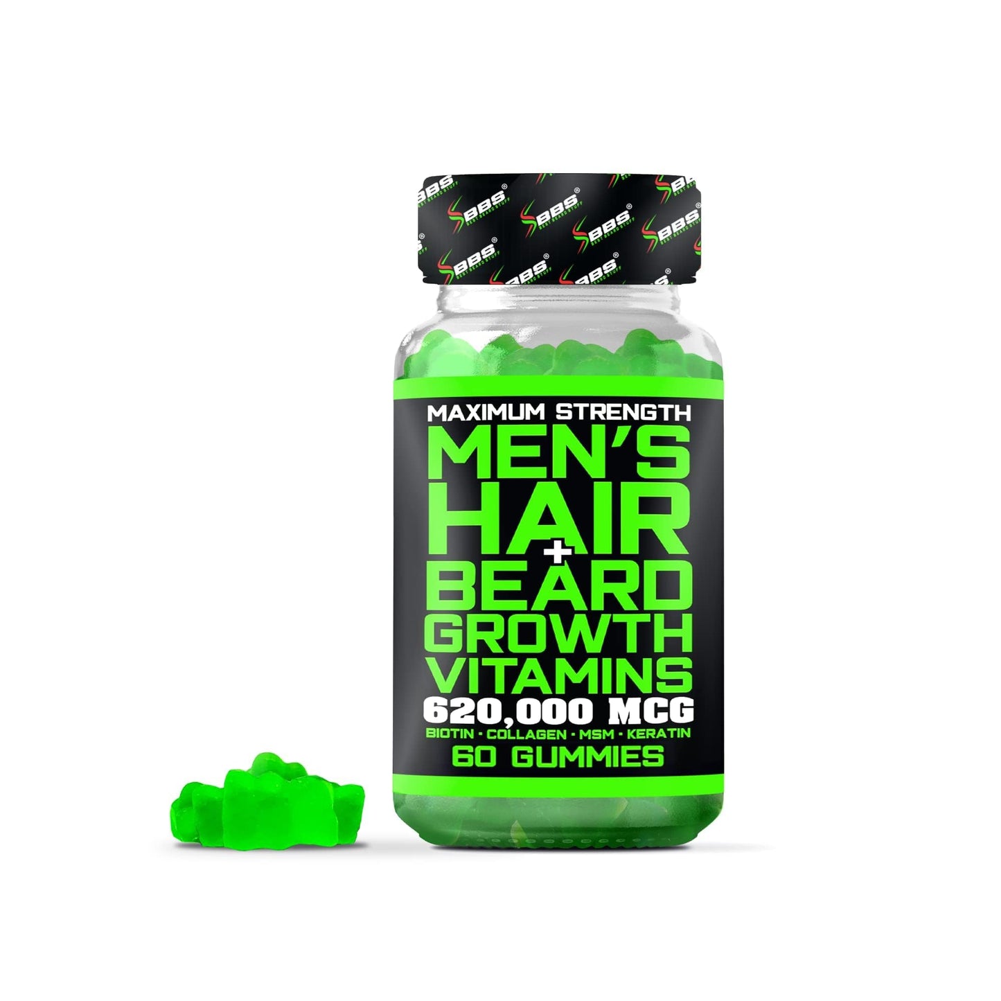 BBS Best Beard Stuff – Maximum Strength Biotin Gummies for Beard & Hair Growth
