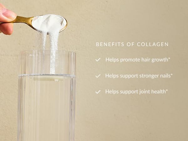 Beam Collagen Powder for Women with Hyaluronic Acid & Biotin – Grass-Fed, 60 Servings