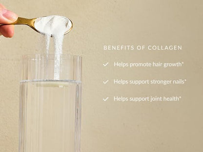 Beam Collagen Powder for Women with Hyaluronic Acid & Biotin – Grass-Fed, 60 Servings