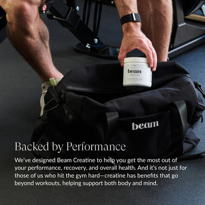 Beam Creatine Powder – Micronized Creatine Monohydrate | Third-Party Tested | 100 Servings | Unflavored