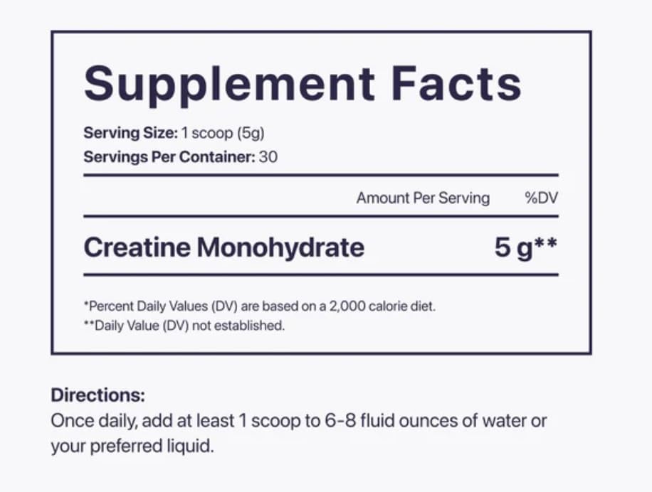 Beam Creatine Powder – Micronized Creatine Monohydrate | Third-Party Tested | 100 Servings | Unflavored