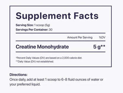 Beam Creatine Powder – Micronized Creatine Monohydrate | Third-Party Tested | 100 Servings | Unflavored