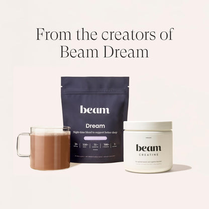 Beam Creatine Powder – Micronized Creatine Monohydrate | Third-Party Tested | 100 Servings | Unflavored