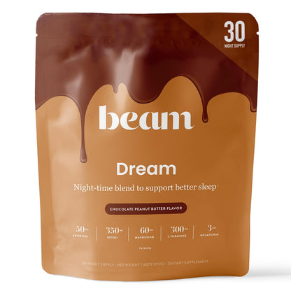 Beam Dream Sleep Powder – L-Theanine, Apigenin, Reishi & Magnesium | 30 Servings | Non-GMO