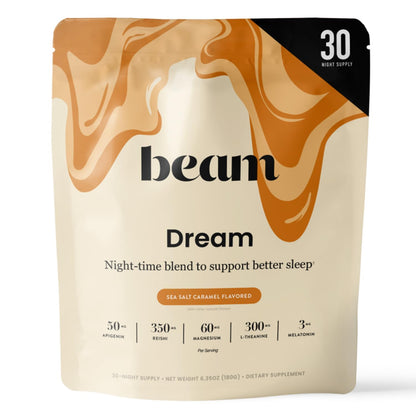 Beam Dream Sleep Powder – L-Theanine, Apigenin, Magnesium & Melatonin | Non-GMO, Third-Party Tested Sleep Support
